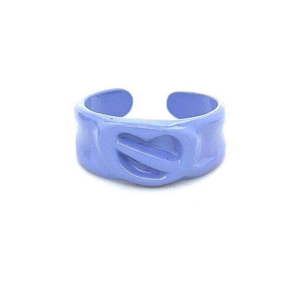 Blue Heart Open Back Ring - Picture 1 of 3